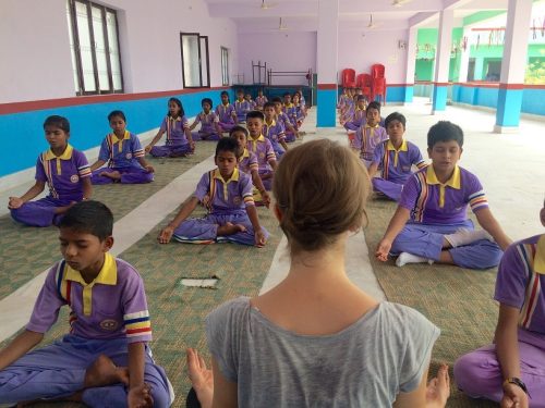 Kids Yoga class, India